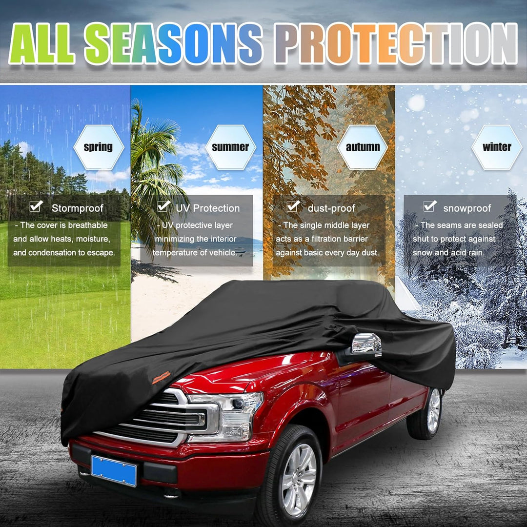 X AUTOHAUX Fahrzeug Auto Abdeckung Pickup Abdeckung wasserdicht Alle Wetter
