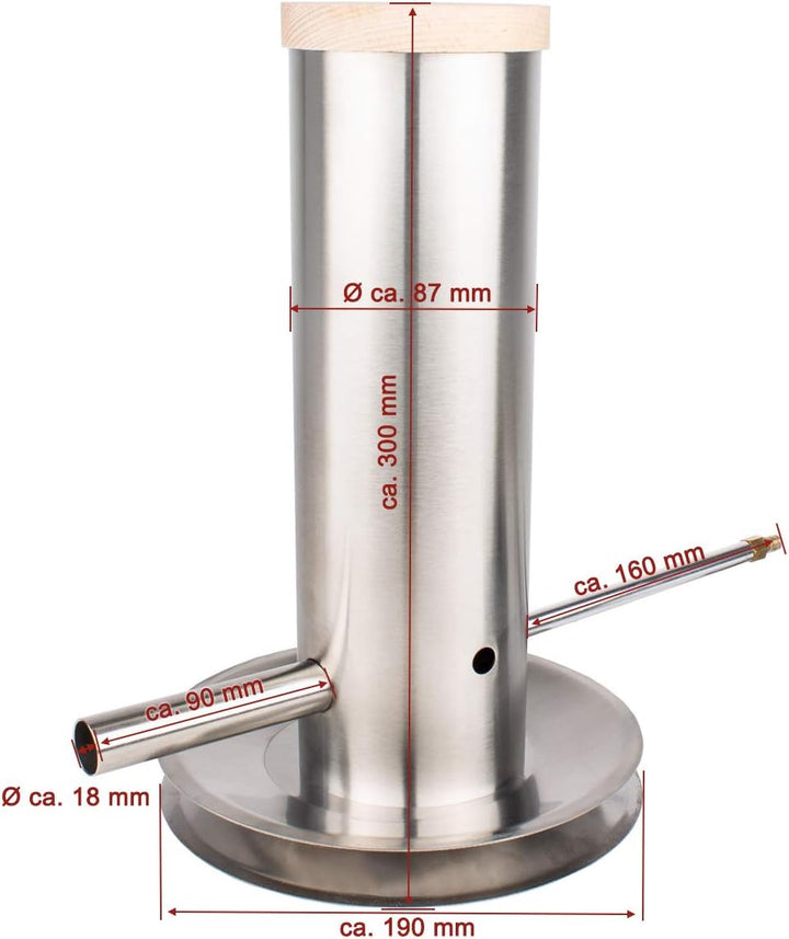 Beeketal 'EKB-1' Edelstahl Sparbrand Kaltraucherzeuger elektrisch, Rauchmenge stufenlos regulierbar,