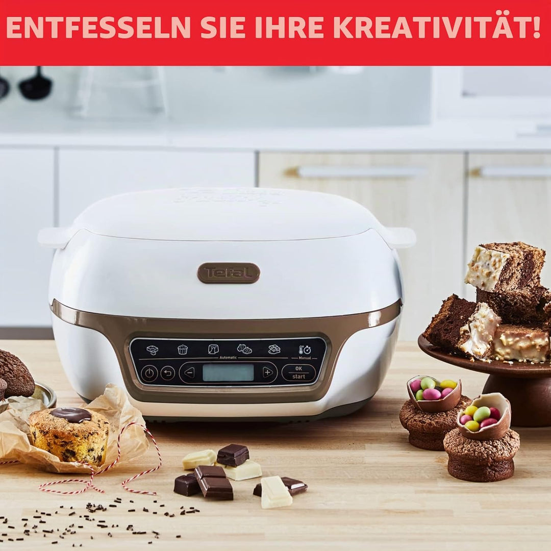 Tefal Cake Factory Smart-Kuchenmaschine, Gerät, Backen, Backen, Brotmaschine, Muffins, 4 Formen, 5 P