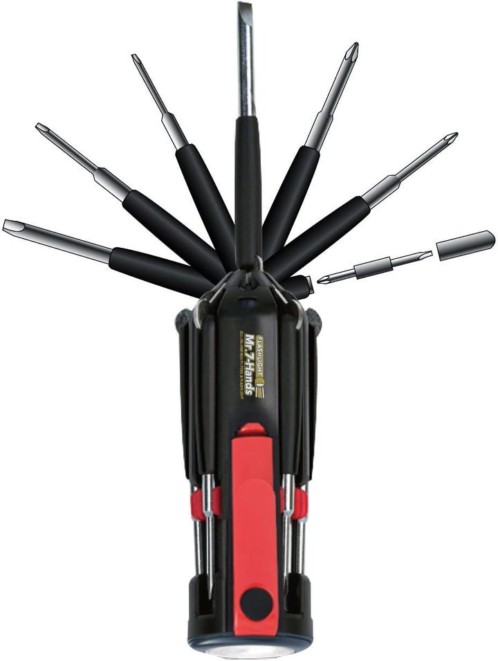 APOLLO TOOLS Original Mr. 7-Hands, Multi-Schraubendreher-Handwerkzeug, All-in-One patentierter Schra