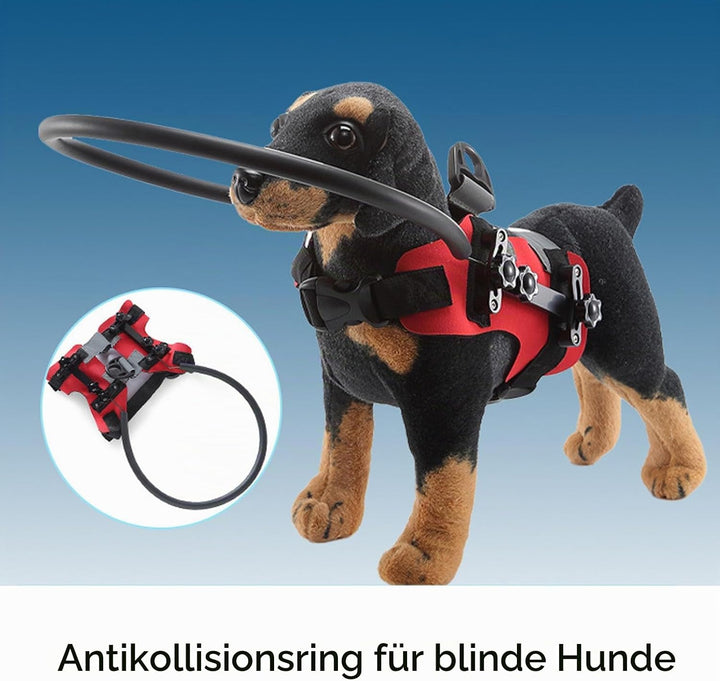 Blindenhundegeschirr, einfach zu befestigender, Einstellbarer Blindenhund-Stossstangenschutz, schaff