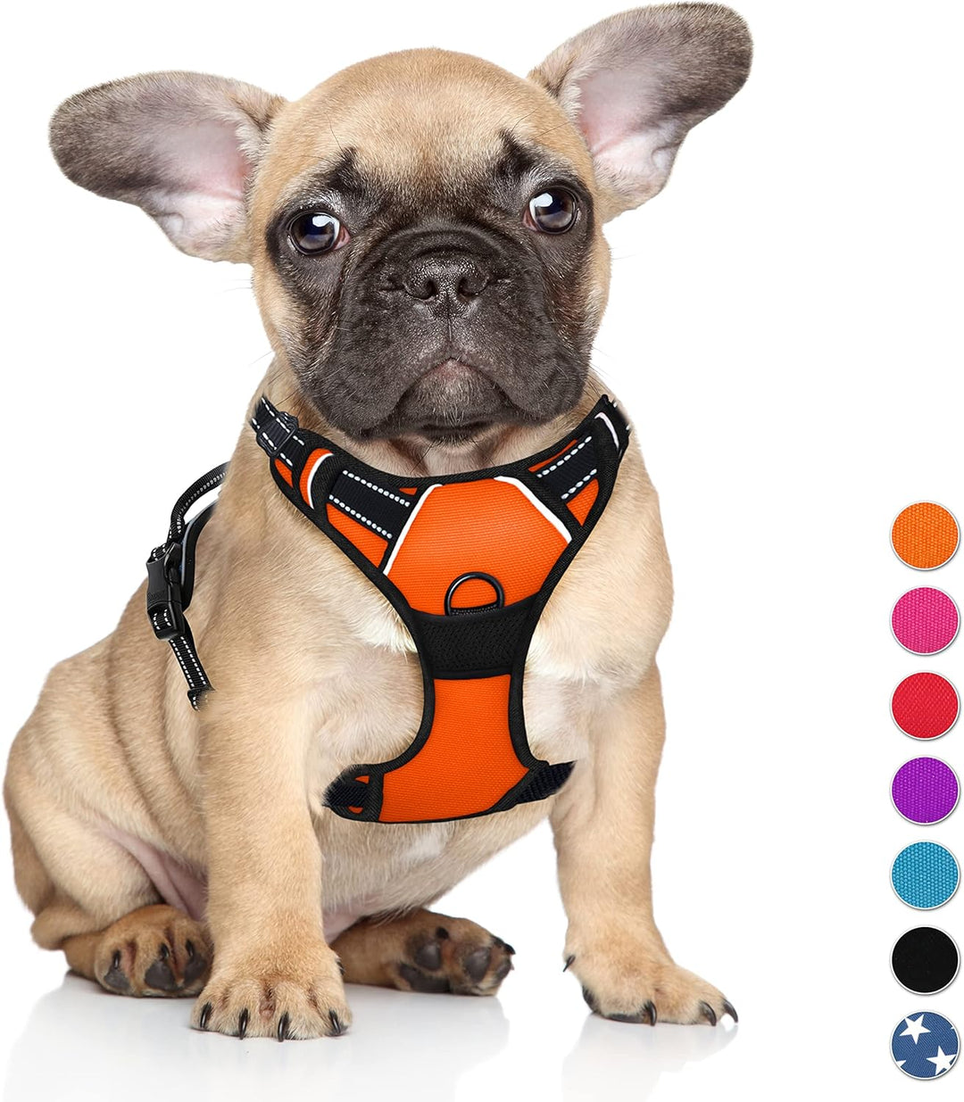 BARKBAY No Pull Hundegeschirr, gross, reflektierend, mit Frontclip und einfacher Kontrolle, für Spaz
