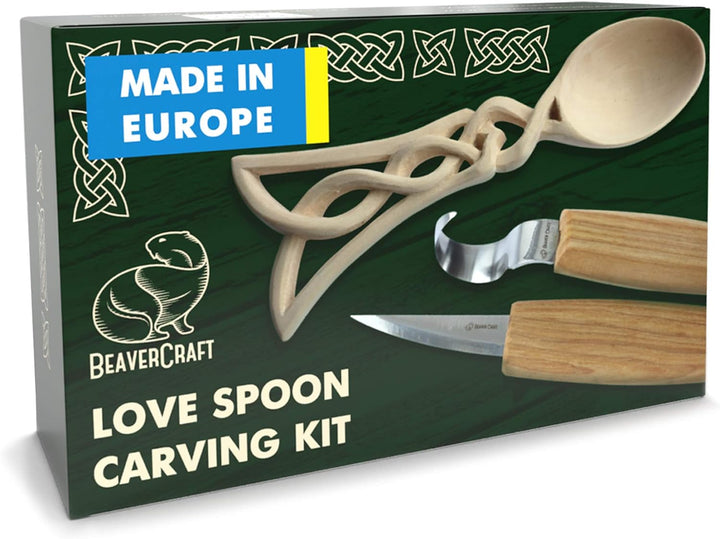 BeaverCraft - Löffelschnitzset für Anfänger DIY04 - Holzschnitzerei Schnitzel Hobby Kit für Erwachse