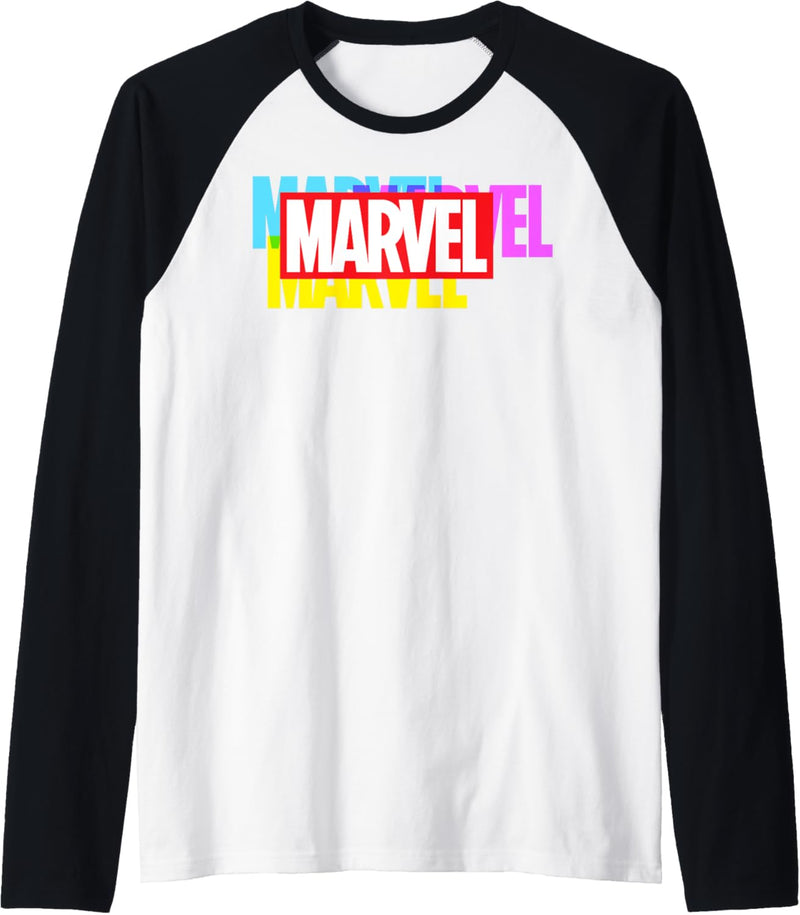 Marvel Multi-Color Logo Raglan