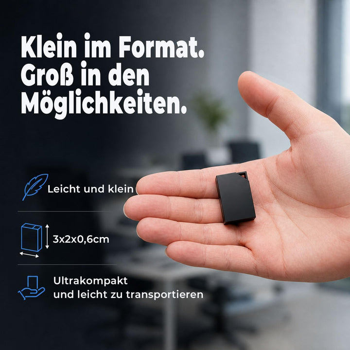 Diktiergerät Mini,Aufnahmegerät Spionage,Voice Recorder | Sprachaktivierung, Wiederaufladbar über US