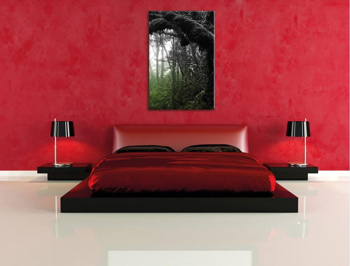 Pixxprint Regenwald in Seiner ganzen Pracht, Format: 80x120 auf hochkantiges Leinwand, XXL riesige B