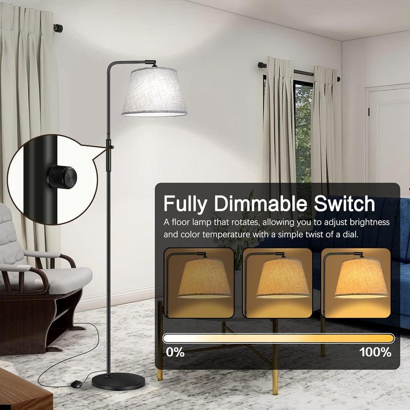 Fortand LED Stehleuchte Dimmbare, Moderne Stehlampe Wohnzimmer Bogenlampe with 3 Farbtemperaturen 30