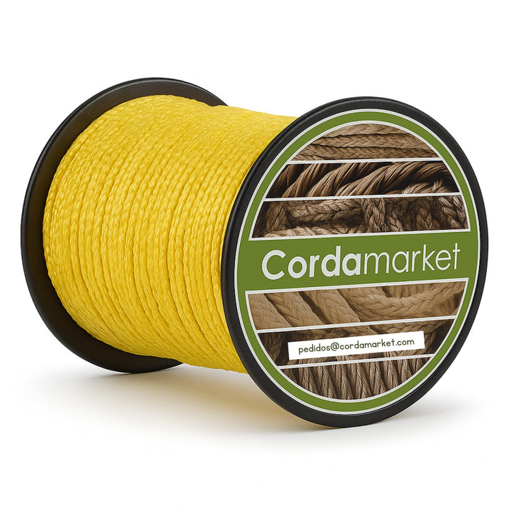Cordamarket Driza Dyneema 3mm Seil 3mm a 25mts Gelb, 3mm a 25mts Gelb
