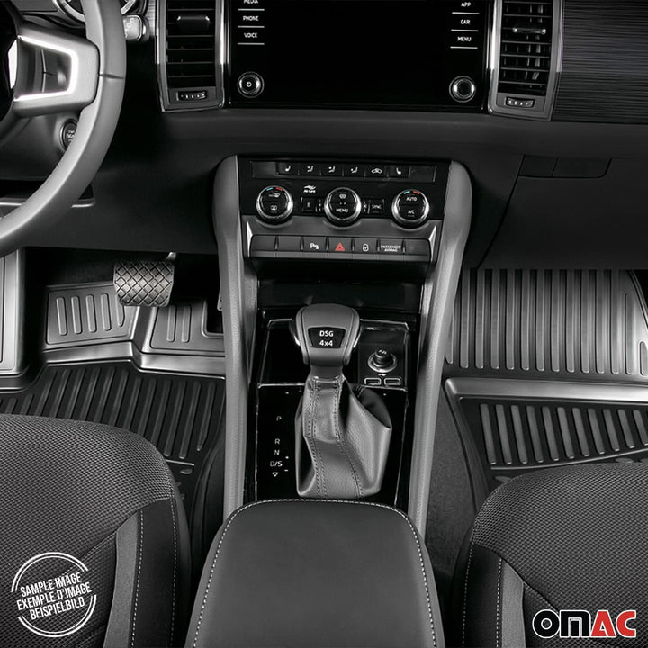 OMAC Gummimatten Fussmatten kompatibel mit Mazda CX-3 2015-2024 TPE Automatten Schwarz 4X Fussmatten