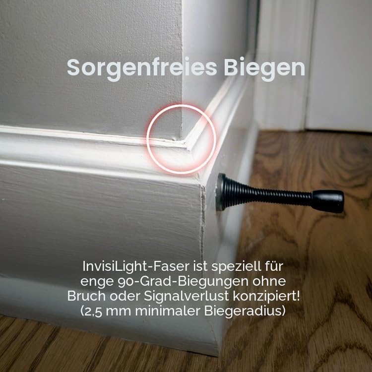 Lightera Home Fiber Kit – Erstellen Sie eine nahezu unsichtbare Kabelverbindung für WLAN, Streaming,