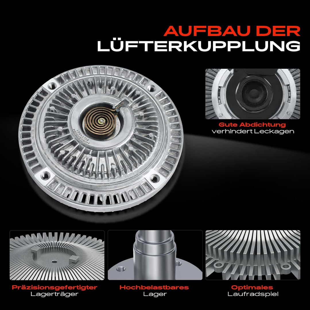 Frankberg Viscokupplung Lüfterkupplung Kühlerlüfter Kompatibel mit 3er E30 E36 5er E28 E34 E39 6er E