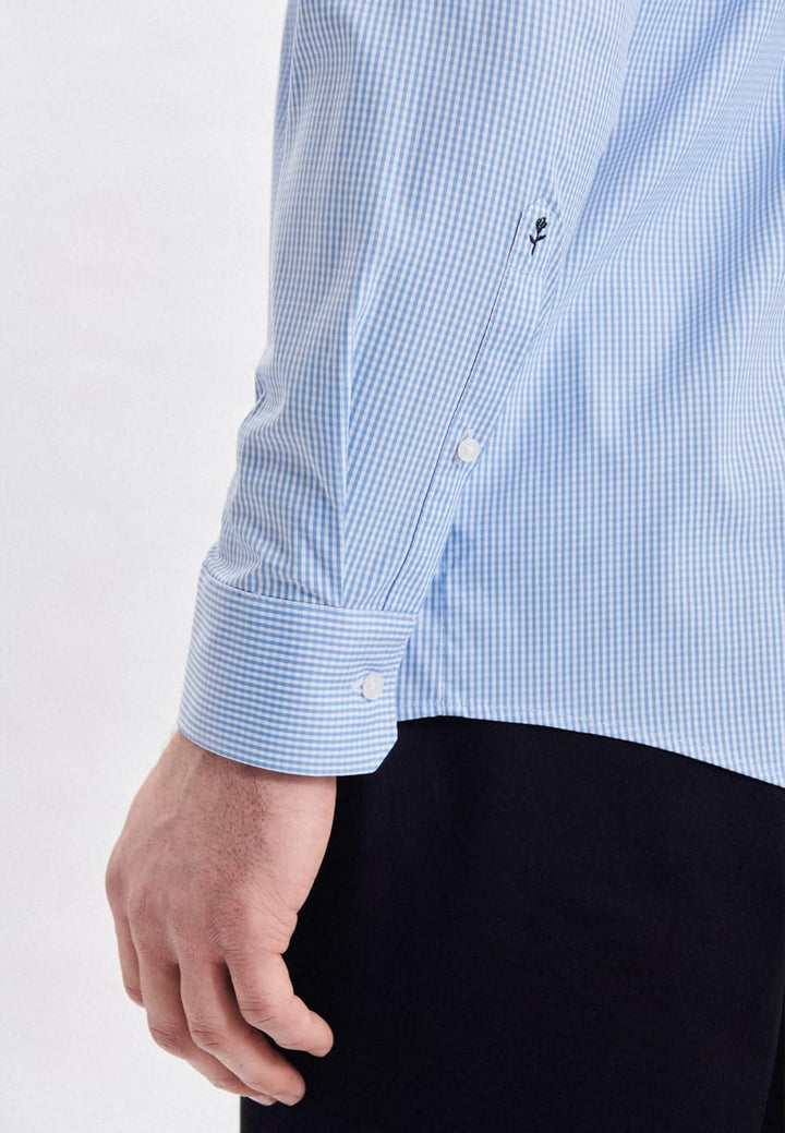 Seidensticker Herren Business Hemd - Regular Fit - Kent Kragen - Langarm - Stretch 38 Hellblau, 38 H