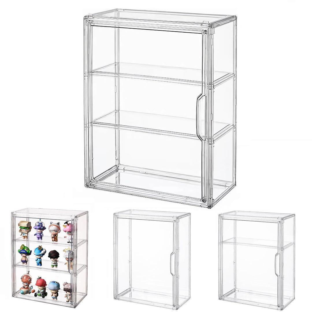 Siyecioa Schaukasten Vitrine, Acryl Vitrine, Glasvitrine, Vitrine Klein mit Tür Für Action Figuren S