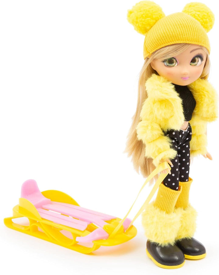 Giochi Preziosi Unique Eyes, Puppe 25 cm – Amy, mit Blick auf die Augen, mit Winterkleidung und Zube