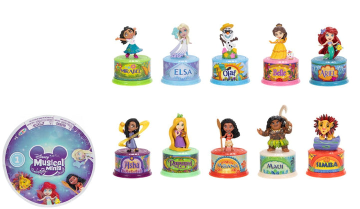 Disney Musical Minis Batteriebetriebenes Blind Pack Überraschungscharakter EIN filmauthentischer Cha