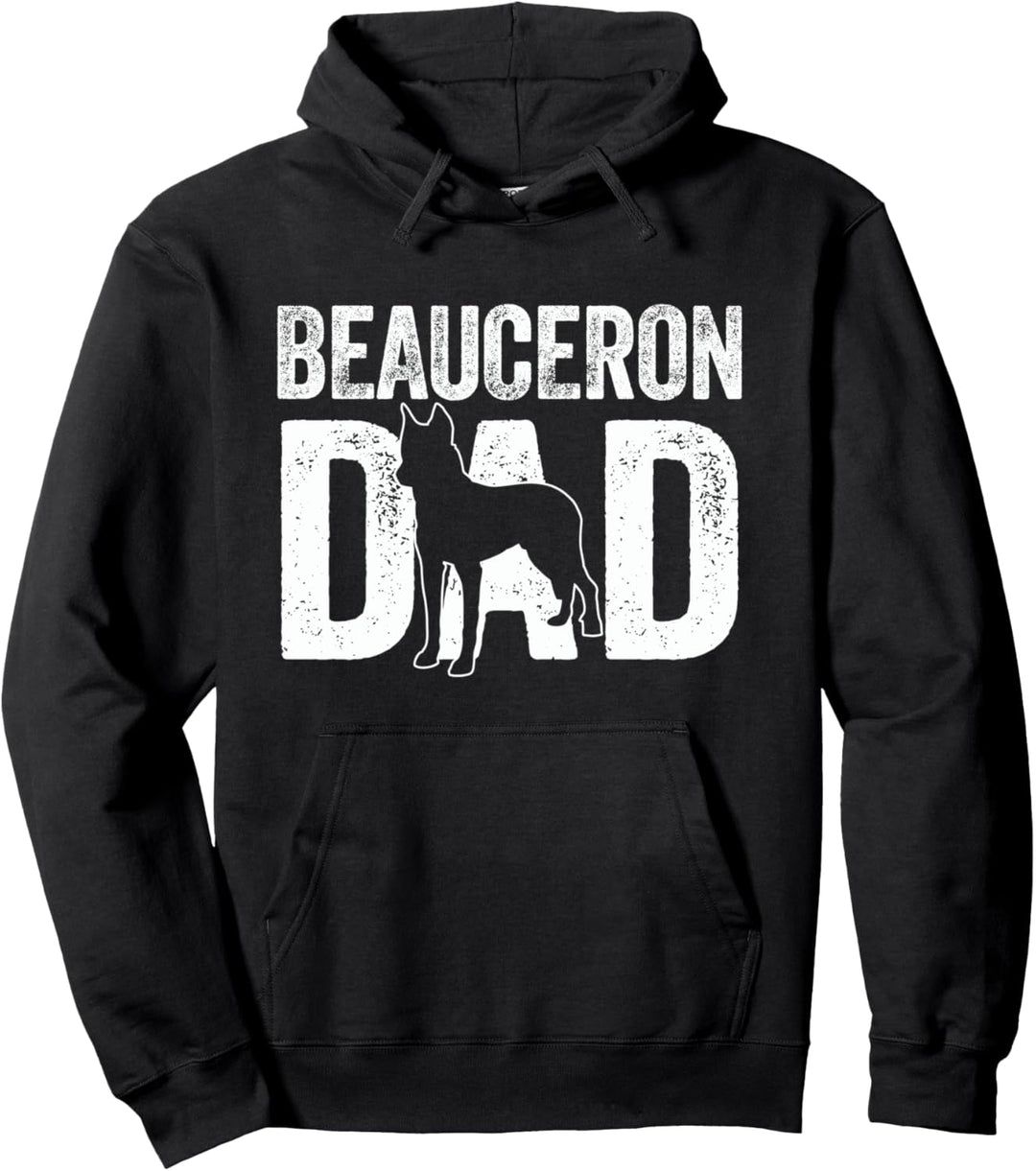 Retro Beauceron Dad Papa Vatertag Beauceron Silhouette Pullover Hoodie