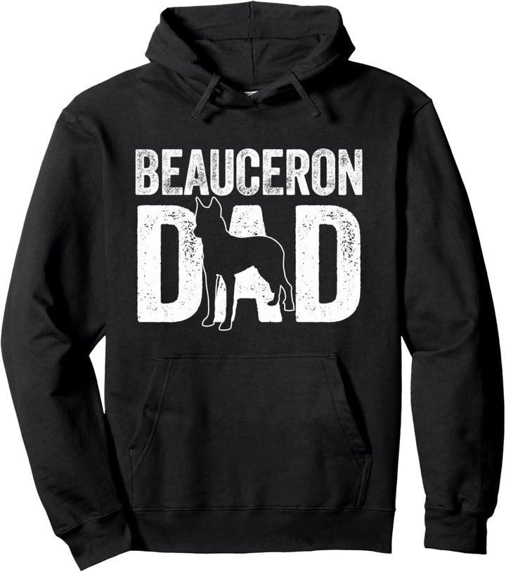 Retro Beauceron Dad Papa Vatertag Beauceron Silhouette Pullover Hoodie