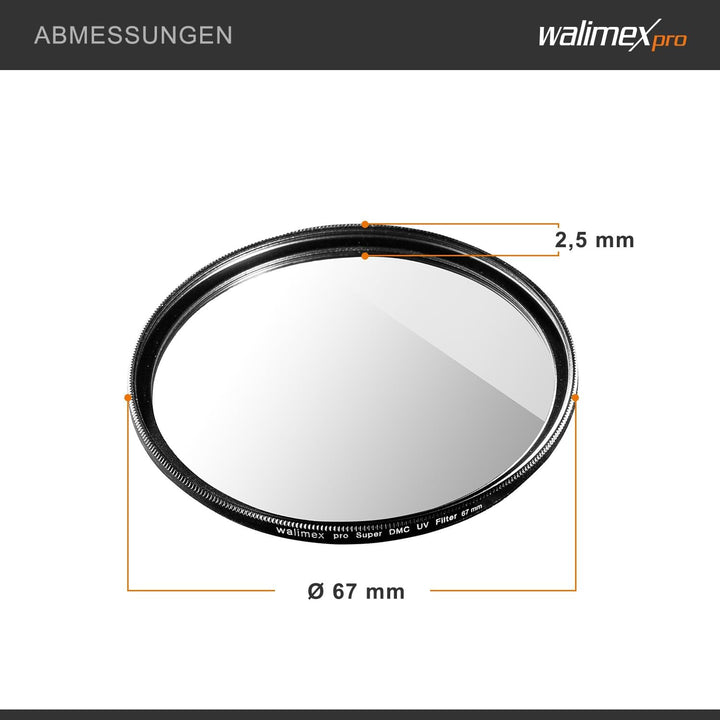 Walimex pro UV-Filter Slim Super DMC 67mm - besonders hochwertiger UV Filter Objektivfilter, Slim nu