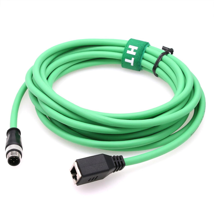 Ethernet-Netzwerkadapterkabel, M12, 4-polig, D-kodiert auf RJ45-Buchse, Cat5e für Sick Keyence IV2 S