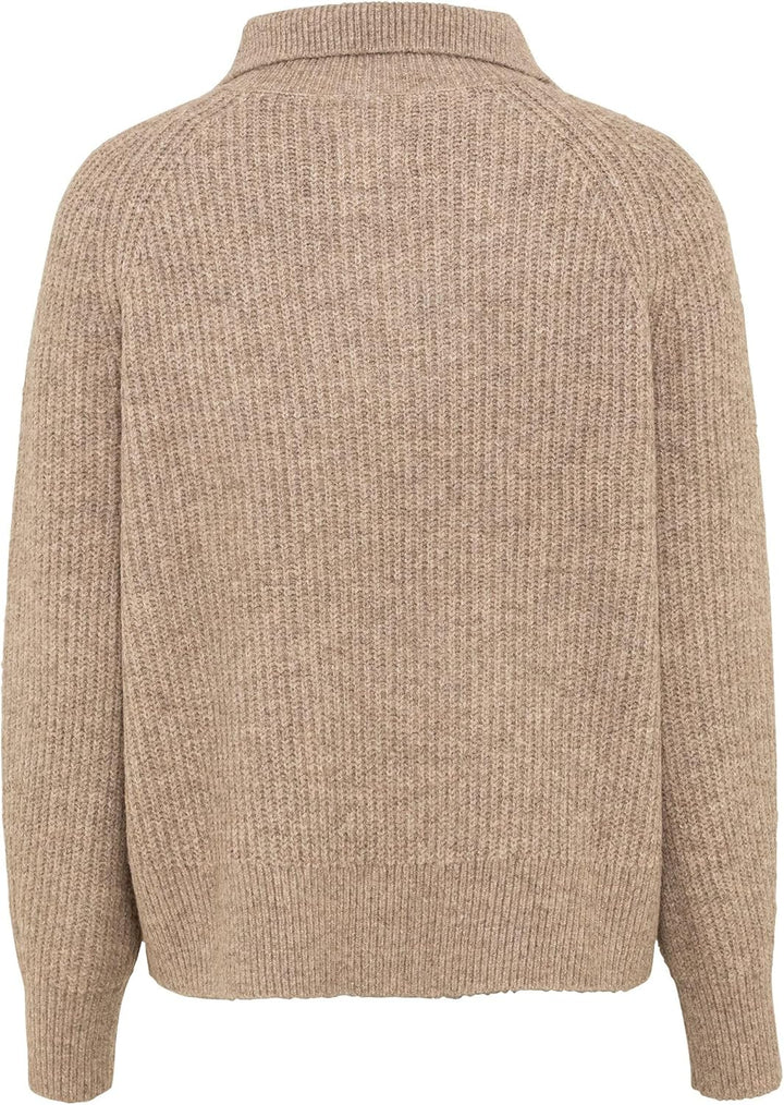 camel active Damen Stricktroyer mit Stehkragen M Braun, M Braun