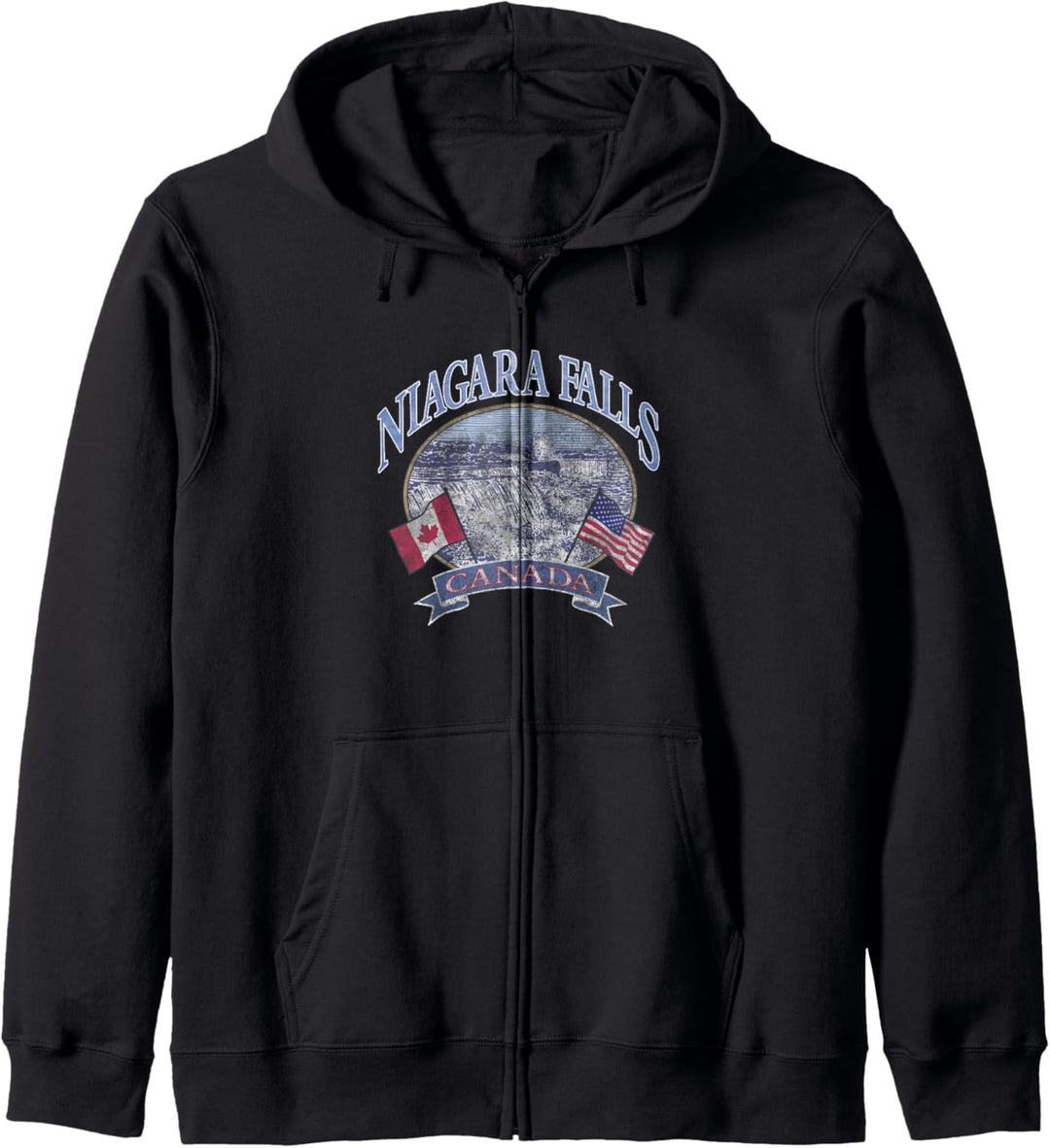Americana Niagara Falls Scene Canada America Flags Kapuzenjacke