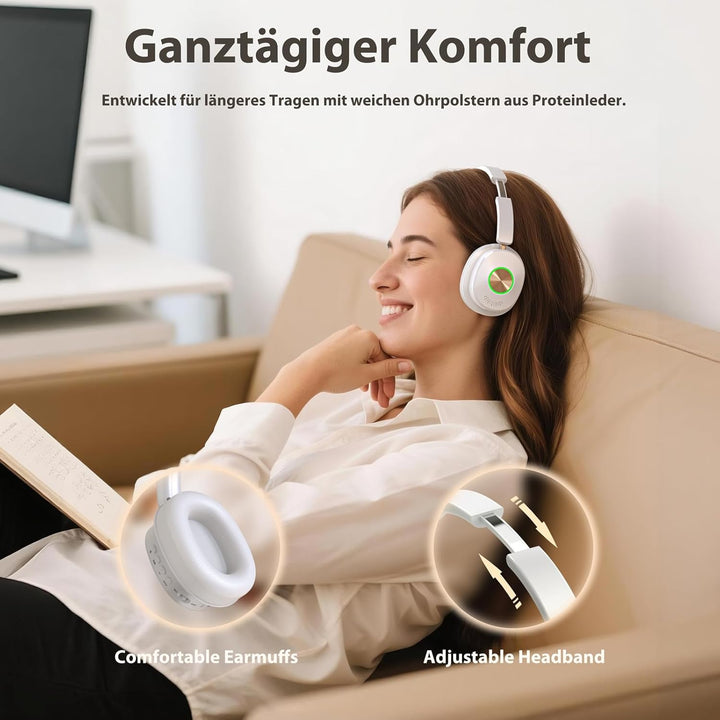 Earbay Fernsehkopfhörer, TV Kopfhörer kabellos, Funkkopfhörer für Fernseher mit Sender-Ladestation,