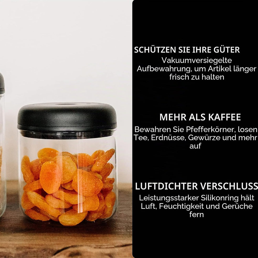 Fellow Vakuumbehälter zur Aufbewahrung von Kaffee und Lebensmitteln, integrierte Vakuumpumpe, hermet