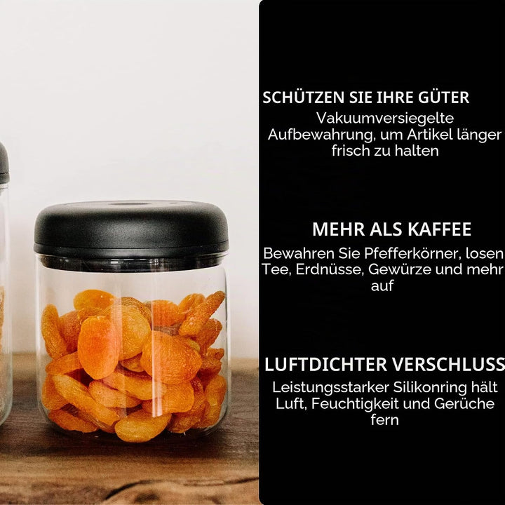 Fellow Vakuumbehälter zur Aufbewahrung von Kaffee und Lebensmitteln, integrierte Vakuumpumpe, hermet