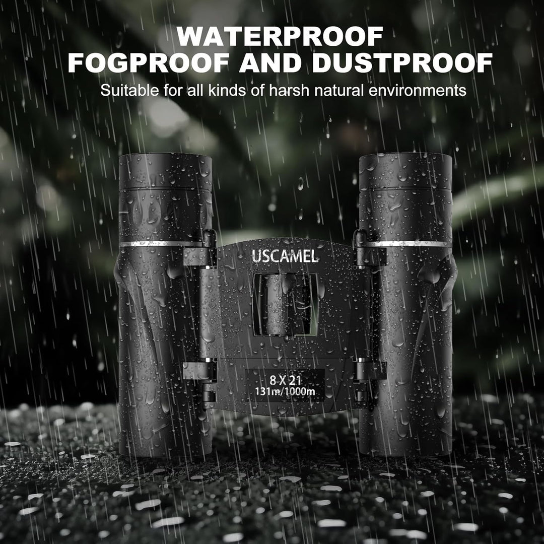 USCAMEL 8x21 Mini Doppelfernrohr Fernglas, Hohe Vergrösserung und Hohe Auflösung