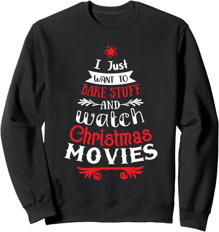 Backen und Weihnachtsfilme Christmas Movies Plätzchen Kekse Sweatshirt