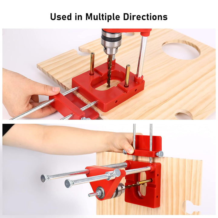 Adjustable Woodworking Drill Locator, Aluminium Punch Locator Drill Template Guide, Einstellbarer Lo
