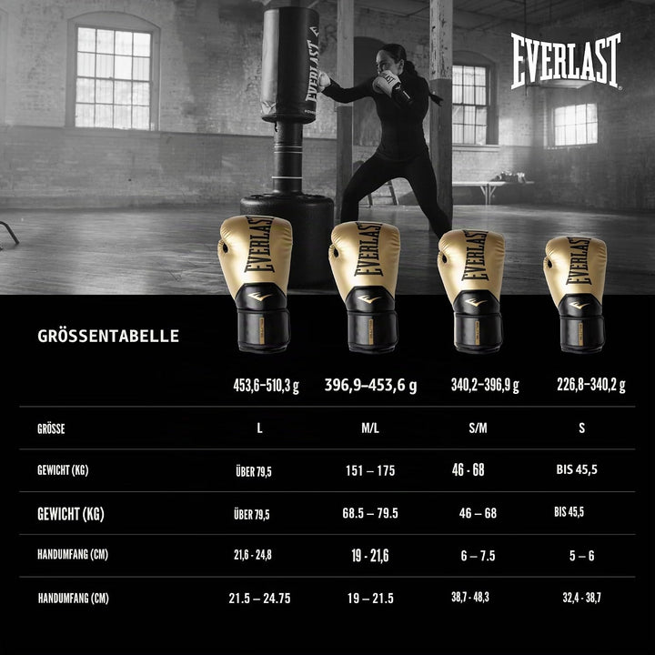 Everlast Unisex Powerlock Training Handschuhe 10oz Gold, 10oz Gold