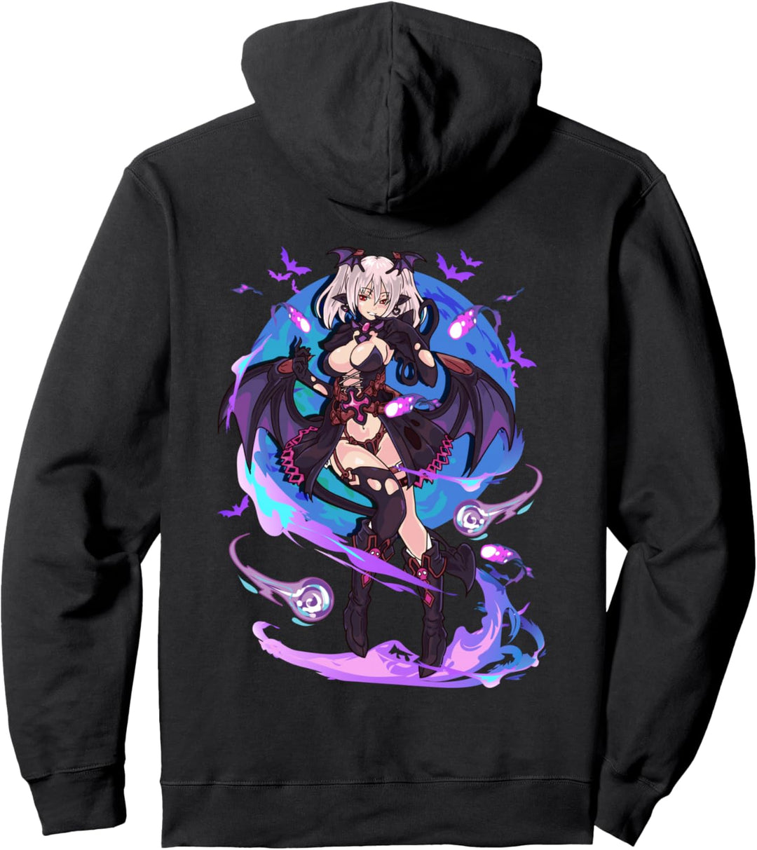 Anime Demon Girl Japanese Aesthetic Waifu Kawaii Otaku Art Pullover Hoodie