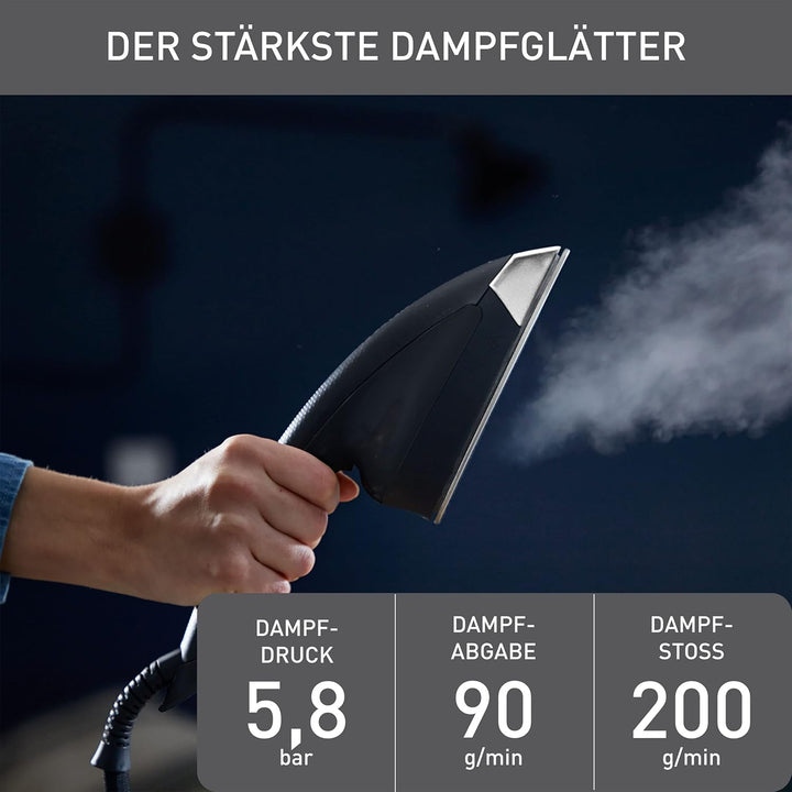 Tefal QT2022 Ixeo Power All-In-One Dampfglätter | inkl. 3-Positionen Smart Board | 5,8 bar Dampfdruc