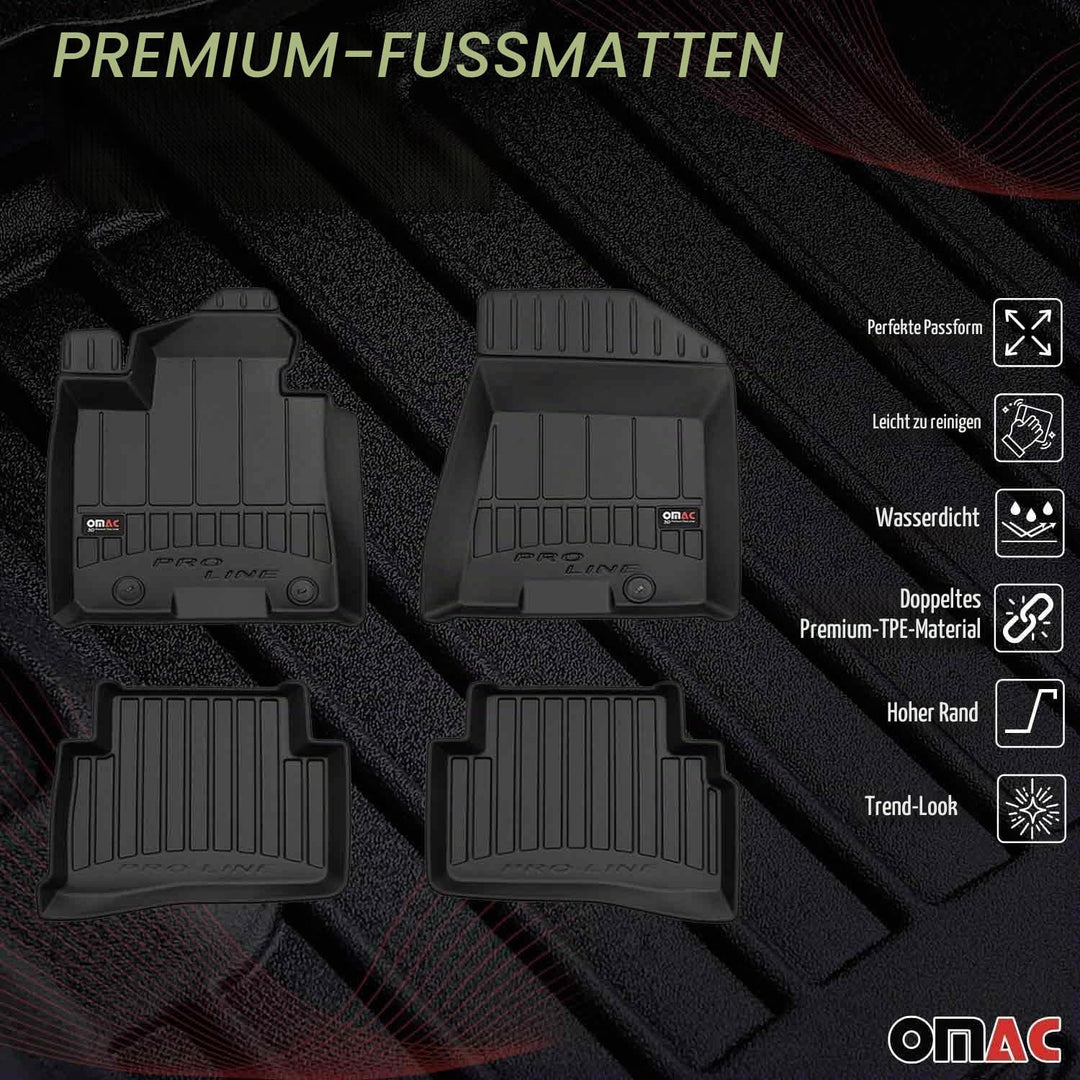 OMAC Gummi Fussmatten kompatibel mit Hyundai Tucson 2015-2020 Premium TPE Automatten 4tlg Fussmatten
