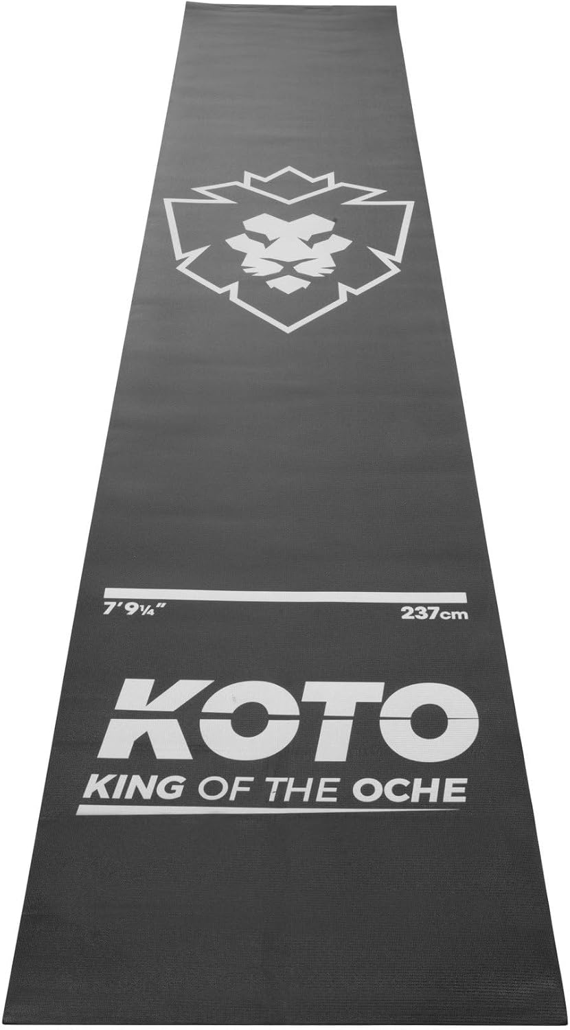KOTO - Foam Carpet 290 x 60 cm, Schaum Dartmatte Schwarz für Anfänger und Profis, Dart Teppich rutsc