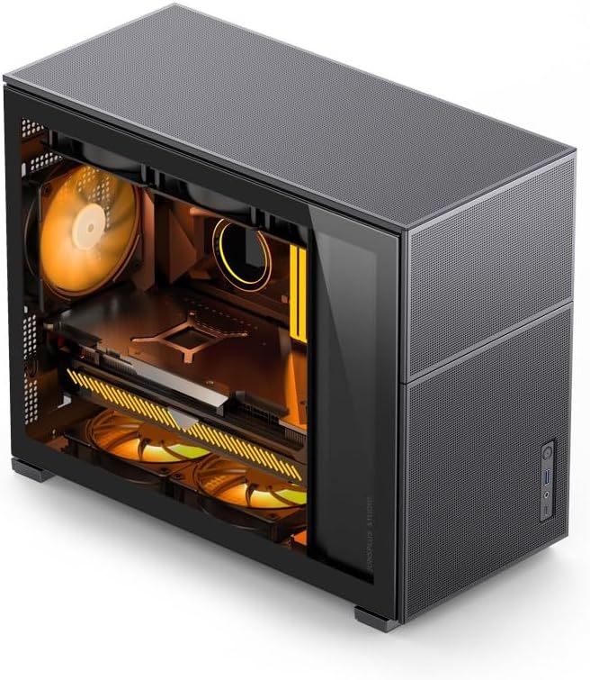 JONSBO D31 MESH mATX Gehäuse, gehärtetes Glas, schwarz