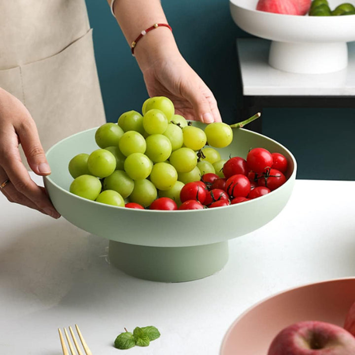 Runde Dekorative Obstschale im modernen Stil - Obstschale mit Ablaufloch, Gemüseobstkorb mit Abnehmb