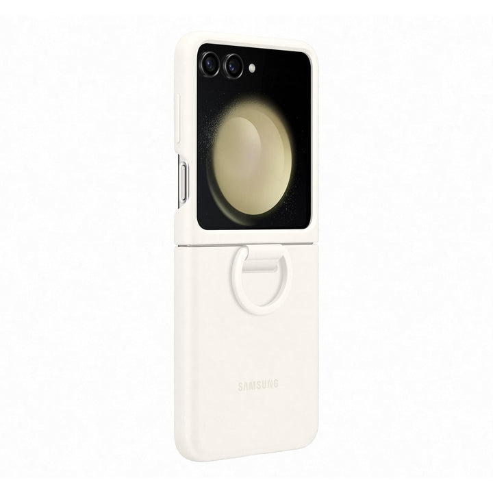 Samsung Silicone Case with Ring EF-PF731 für das Galaxy Z Flip5, Creme