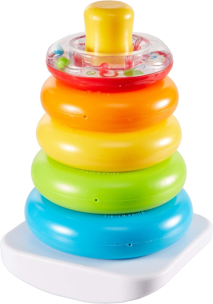Fisher-Price GKD51 - Farbring Pyramide, klassisches Stapelspielzeug mit Ringen für Babys und Kleinki
