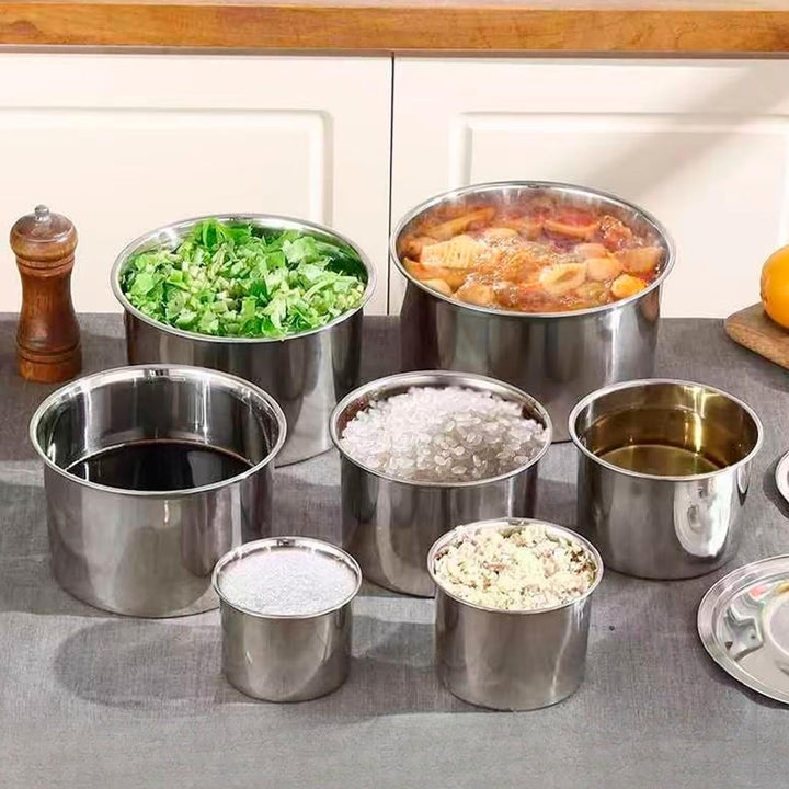 Edelstahl Stahl Topf, Stockpot mit Deckelinduktionstopf Hotelpfannen aus Edelstahl Runde Stapelbare