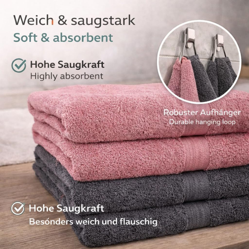 Betz Handtuch 6er Pack Handtücher Set Premium Grösse 50x100 cm 100% Baumwolle - gut trocknend, Gute