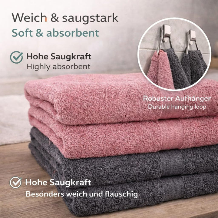 Betz Handtuch 6er Pack Handtücher Set Premium Grösse 50x100 cm 100% Baumwolle - gut trocknend, Gute