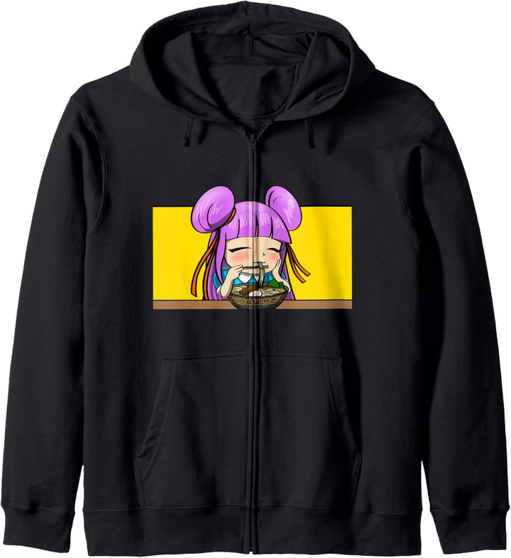 Anime Mädchen Ramen Lustige Frauen Animation Liebe Gesicht Kleinkind Kapuzenjacke