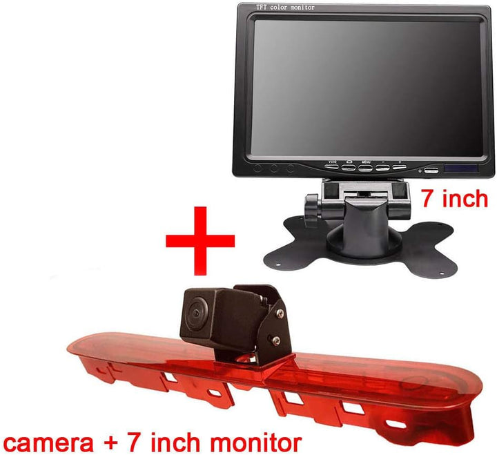 「Rückfahrkamera Transportster + 7 Zoll TFT LCD Bildschirm Auto Monitor」 Bremsleuchte Auto Dach Rückf
