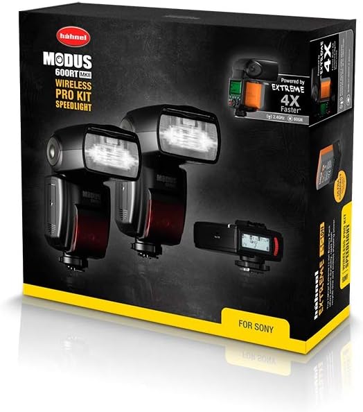 Hahnel Modus 600RT MK II Pro Kit für Sony Sklav-Blitz, Schwarz, 1,5 s, Sony, 5600 K, -7-90 °, Pro Ki