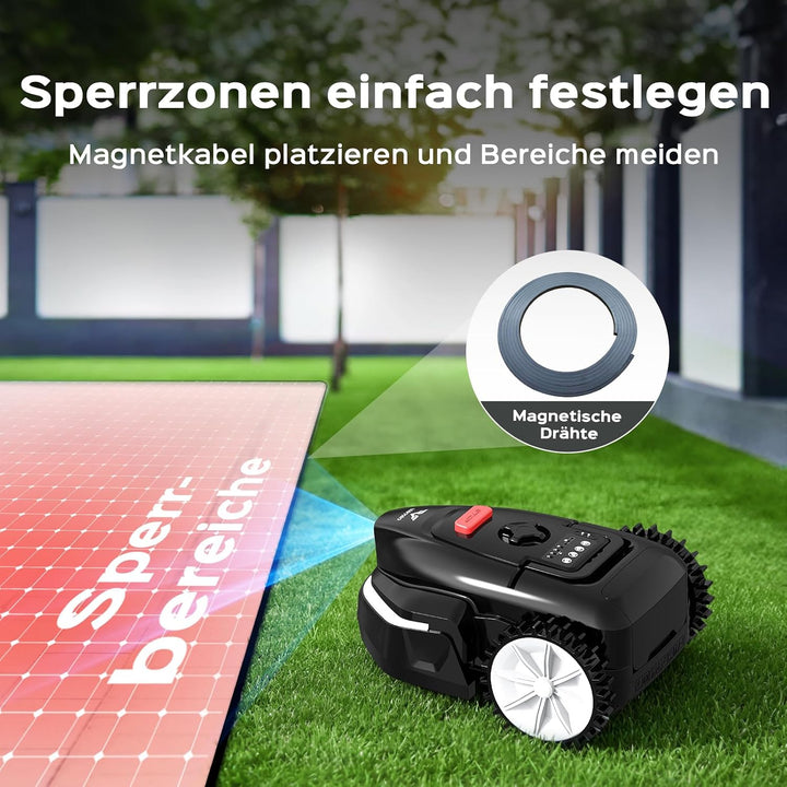 (2026 Neu) V3 Mähroboter ohne Begrenzungskabel mit Vision-Navigation | 150+ Hinderniserkennung und A