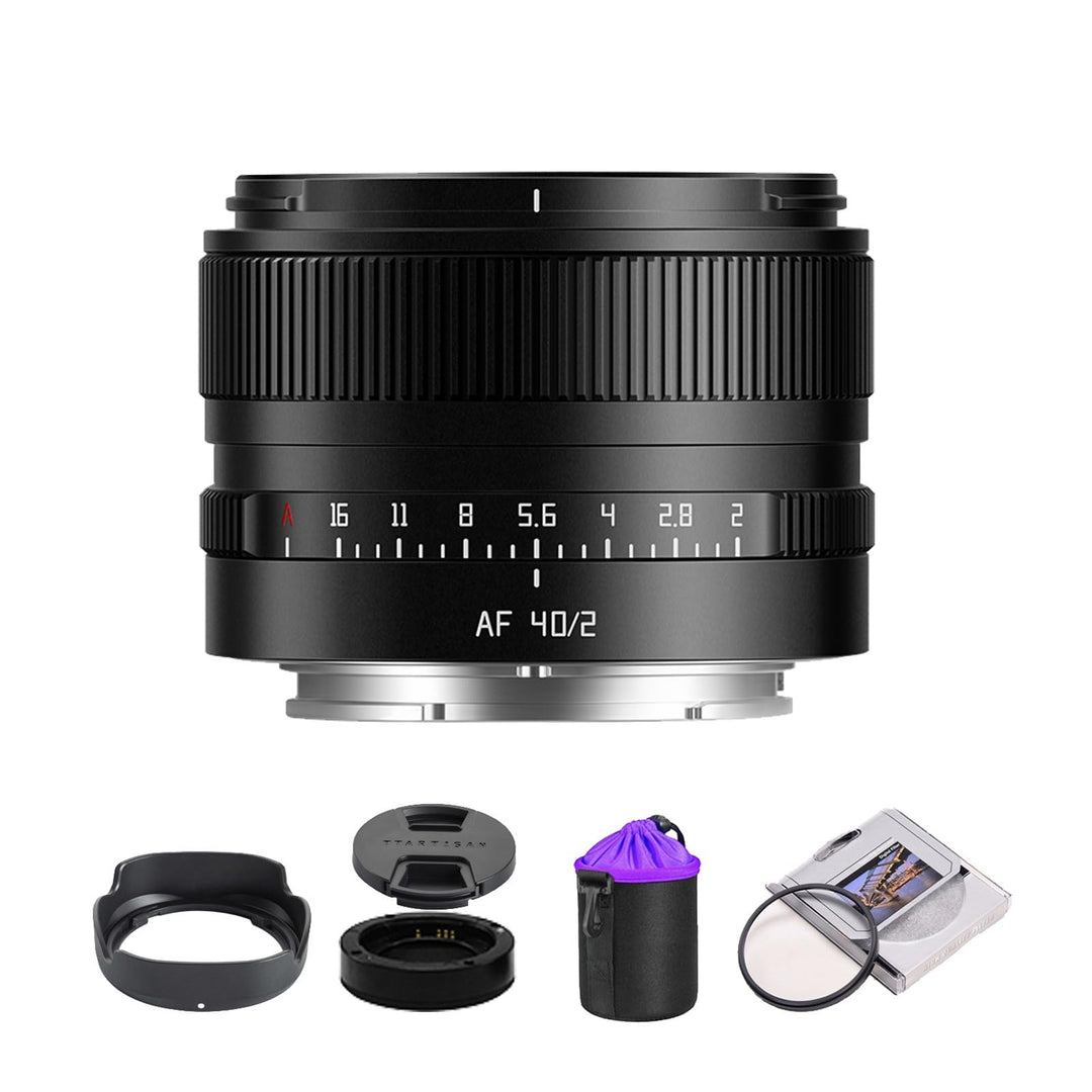 TTARTISAN AF-FFF 40mm F2 FOLL-Rahmen-Autofokus-Objektiv kompatibel mit Sony E-Mount-Kameras Alpha A7