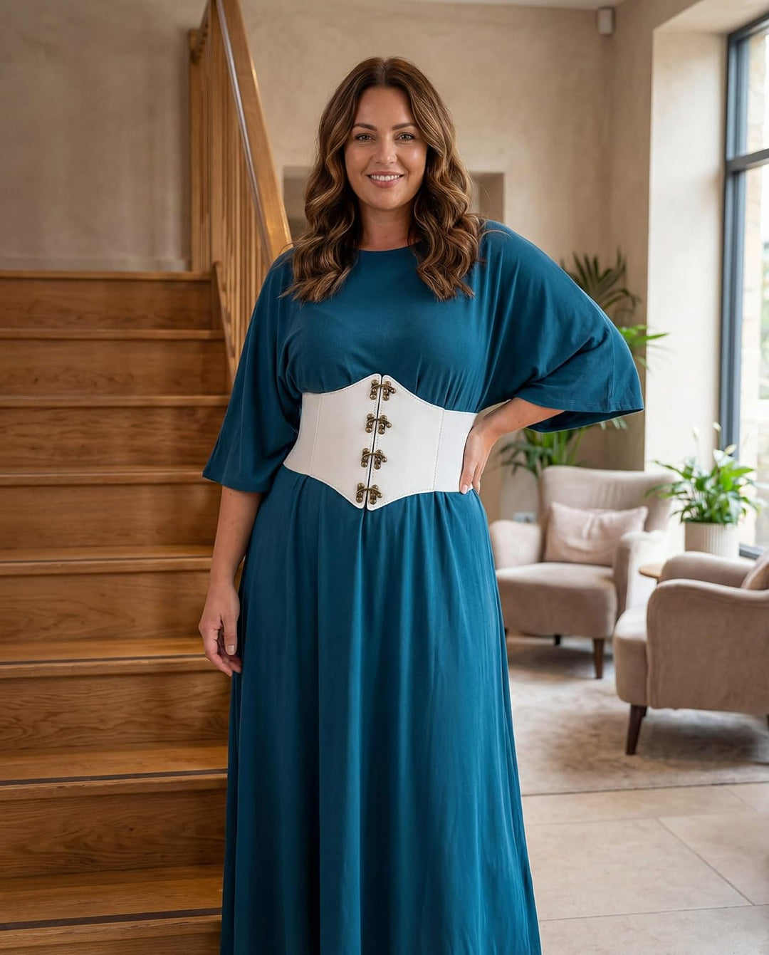 BlackButterfly Piratenkostüm Cosplay Elastisch Halloween Kostüm Taille Nieten Waspie Korsett Gürtel