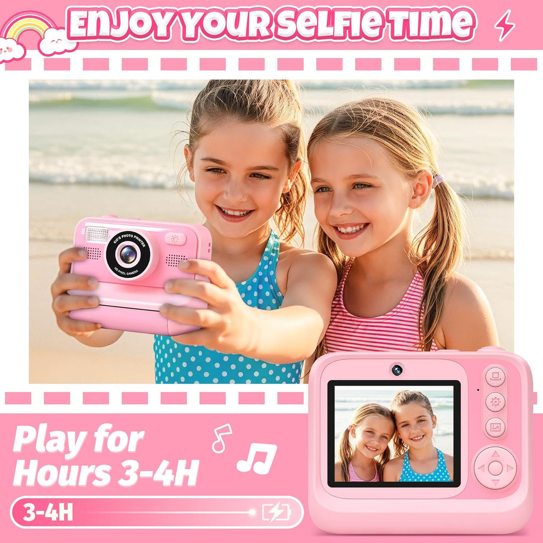 Gontence Kinderkamera, Digitalkamera Kinder, 2.0" Bildschirm Kinder Kamera SD Karte 32GB | 1080p HD